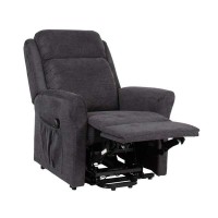 New York Dual Motor Riser Recliner in Graphite Grey